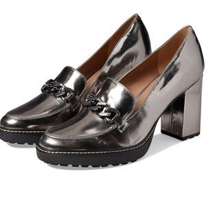 Naturalizer Metallic Silver Loafers